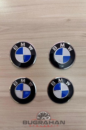 BMW Alüminyum Jant Göbeği Arma Yapıştırma Sticker 56 Mm 4 Adet