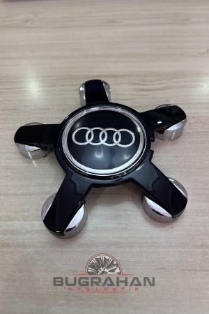 AUDİ Siyah Ahtapot 5 Kol Jant Göbeği Kapağı 1 Adet (A3-A4-A4L-A6-A6L-A7-A8-Q5-TT Uyumlu) A Kalite