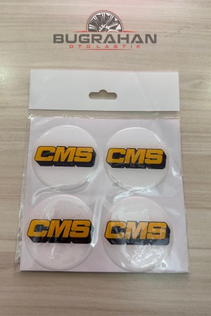 CMS Jant Göbeği Damla Yapıştırması Arma Sticker 55-56 Mm (A Kalite)