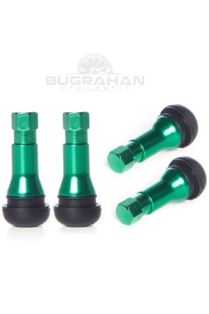4 Adet Yeşil Zırh Kaplamalı Tr414 Oto Lastik Sibop Takımı 