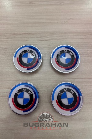 Bmw 50.yıl Özel Jant Göbeği Arması 68 Mm Dış 65 Mm İç A Kalite 4'lü Set