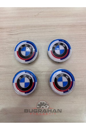 Bmw 50.yıl Özel Jant Göbeği Arması 56 Mm Dış 54 Mm İç A Kalite 4'lü Set