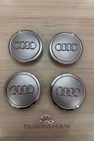 Audi Jant Göbeği Kapağı Kenarlı Kromaj Kapak 70 Mm Dış 56 Mm Iç A Kalite 4'lü Set