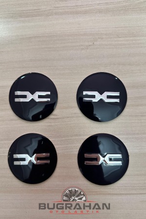 Dacia Uyumlu Alüminyum Jant Göbeği Arma Yapıştırma Sticker 56 Mm 4 Adet