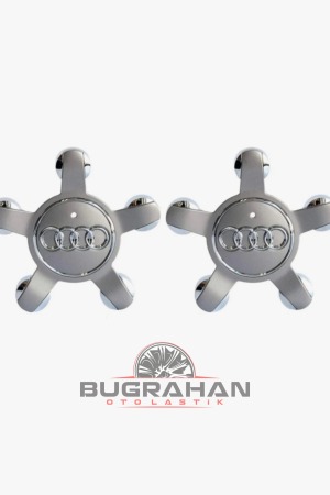 AUDİ Gri Ahtapot 5 Kol Jant Göbeği Kapağı 2 Adet (A3-A4-A4L-A6-A6L-A7-A8-Q5-TT Uyumlu) A Kalite 