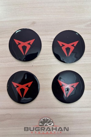 CUPRA Alüminyum Jant Göbeği Arma Yapıştırma Sticker 56 Mm 4 Adet