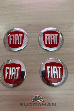 Fiat Jant Göbeği Arma Yapıştırma Sticker 55-56 Mm