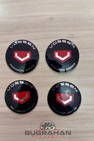 VOSSEN Alüminyum Jant Göbeği Arma Yapıştırma Sticker 56 Mm 4 Adet