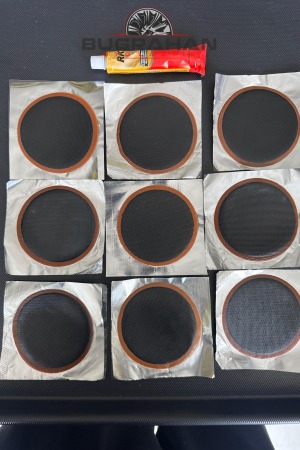 9 Adet Büyük İç Lastik ve Dubleks İçin Uyumlu A Kalite Yama 75 Mm + 1 Adet Yama İlacı 