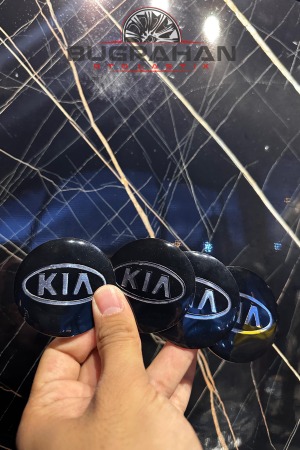KİA Logolu Jant Göbeği Arması Sticker 56 Mm 4 Adet