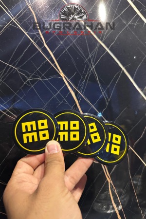 Momo Logolu Jant Göbeği Arması Sticker 56 Mm 4 Adet