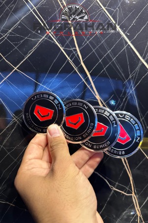 VOSSEN Tasarım Logolu Alüminyum Metal A Kalite Jant Göbeği Arması Sticker 56 Mm 4 Adet
