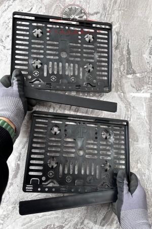 Motorsiklet ATV ve Şarjlı Bisiklet Plakalık Kolay Montajlı Takmatik Boş Plakalık A Kalite Hammadde 2 Adet